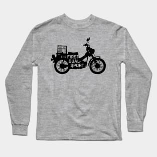 The First Dual-Sport Motorcycle (Black) Long Sleeve T-Shirt